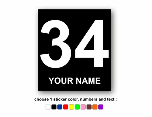 Sticker wheelie bin number - 4x,