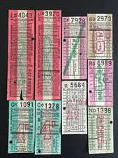 London Transport T & T -  9 Tickets - Service 12, 31, 40, 56, 66, 72, 78, 84,