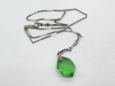 VINTAGE ART DECO GREEN GLASS