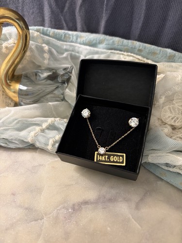 Vintage qvc diamonique 14k - qvc,