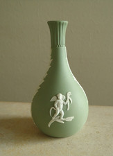 Wedgewood Jasperware Posy Bud Small 13cm Sage Green Neoclassical Vase
