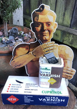 Vintage 1980's Cuprinol varnish shop counter display automation battery operated