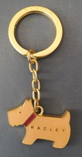 Radley Enamel Pink Scottie Dog Swing Tag/Keyring Width 3.8cm Pre-owned VGC