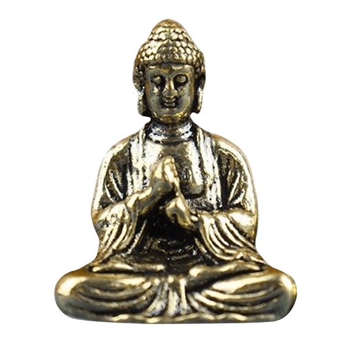 Mini brass sakyamuni buddha - sakyamuni,
