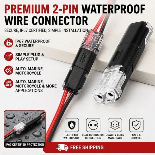 10pcs 2pin way plug car - 10pcs,