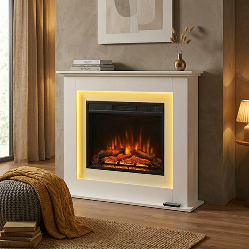 Electric fireplace suite 39in - fireplace,