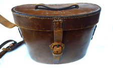 Leather Binocular Case Brown Velvet Lined Ross London By Appointment