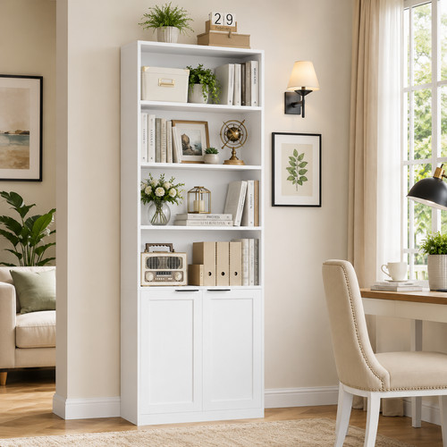 Tall bookcase storage cabinet - tall,