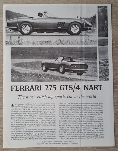 Ferrari 275 gts nart road - gts/4,