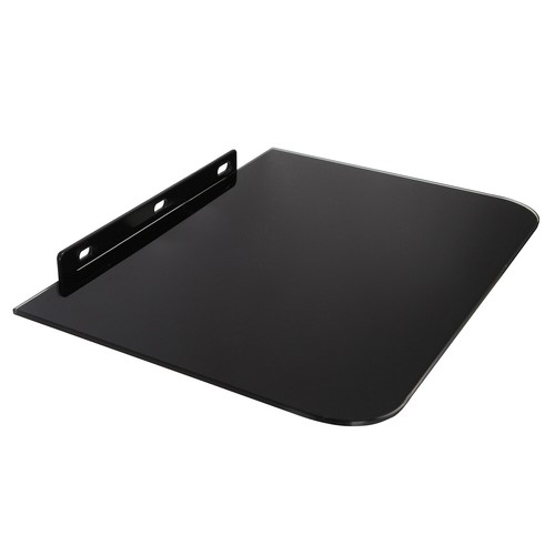 Glass wall dvd shelf under - wall, tv