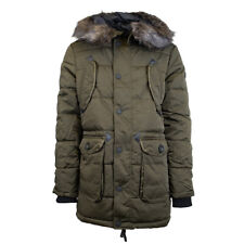 Superdry Men's Chinook Parka Jacket, Waterproof, Fur Hood in Khaki-M5010346A/030