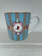 pip Studio Porcelain Mug With Embossed Robin Motifs