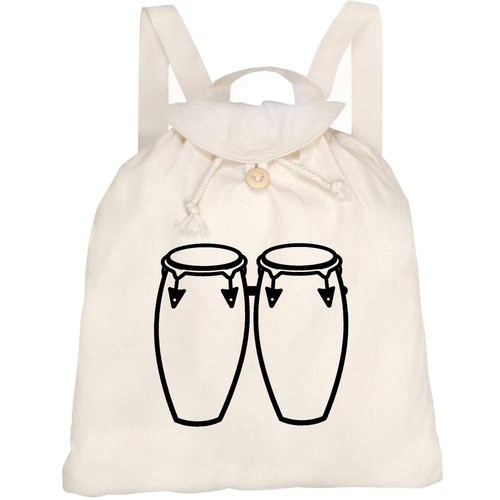 Conga drums canvas rucksack - 'conga,