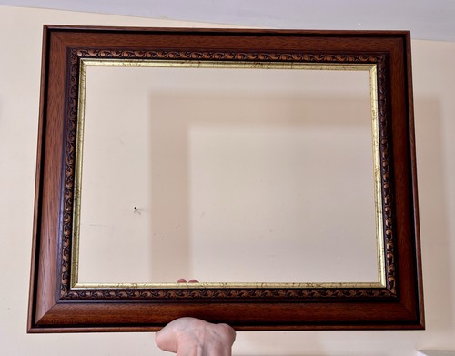 Large oak picture frame carved - oak,