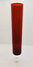 Vase vintage ruby - red, tall