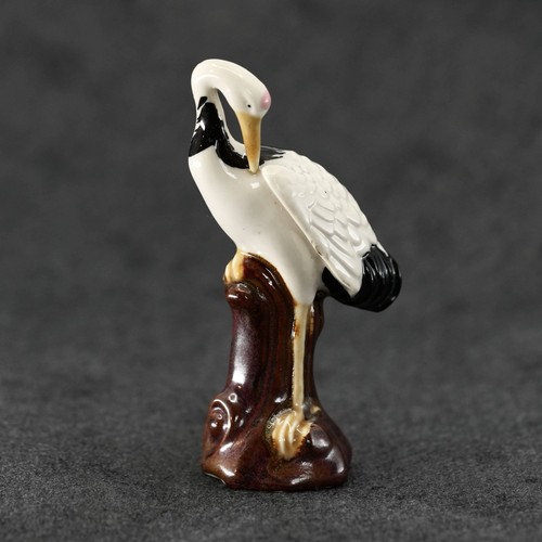 Vintage ceramic stork heron - ceramic,