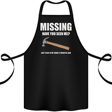 Missing Hammer Funny Carpenter DIY Builder Cotton Apron 100% Organic