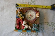 A Clown and his Dog figurine Alarm Clock - Battery Operated and working.
