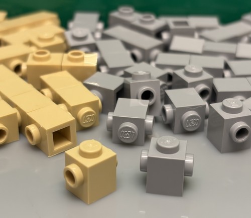 Lego brick with studs two - on,