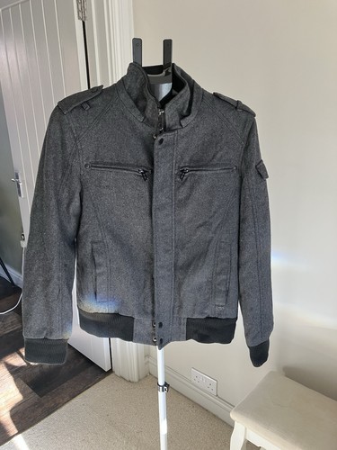 Guess mens wool blend - wool, bomber