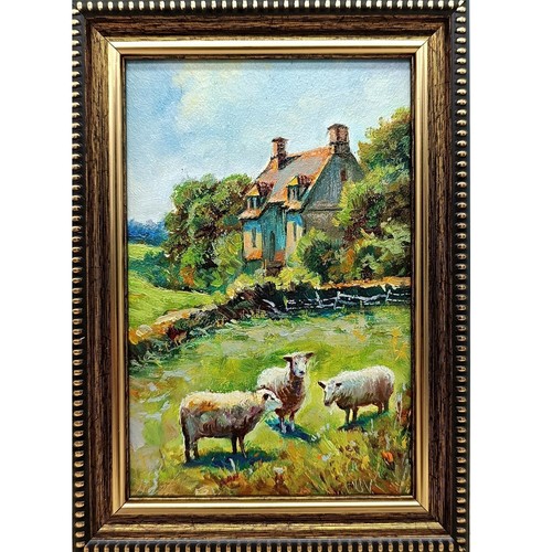 Country house original oil - country,