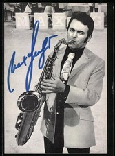 Postcard Musician Max Greger in Suit, Autograph 