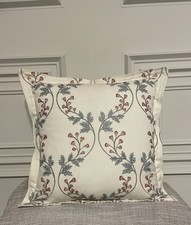 Colefax And Fowler Embroidered Georgia Linen Feather Cushion