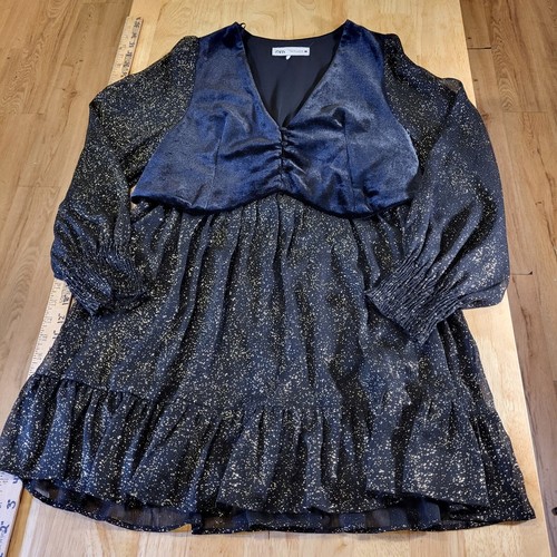 Zara small blue velvet - small,