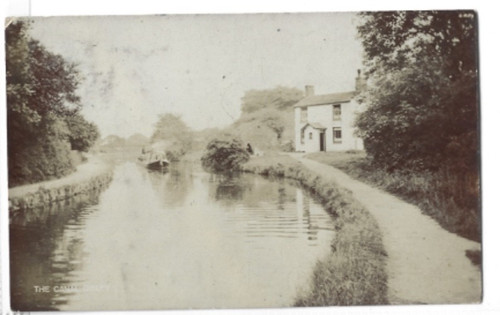 Real photo postcard the canal
