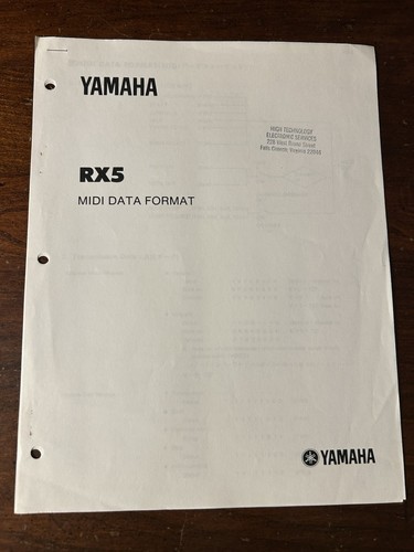 Yamaha rx5 midi - yamaha,