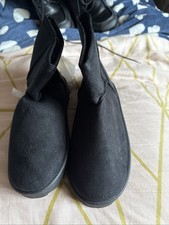 Black Faux Fur Ankle Boots