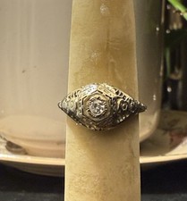 Antique Art Deco 18K White