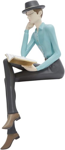Reading man figurine handmade - man,