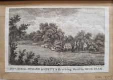 Royal Humane Society’s Receiving House Hyde Park Gent. Mag. Engraving 1802