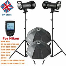 800w Godox 2x 400w SK400II Studio Strobe Wedding  Photo Flash Light F Nikon