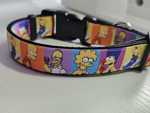 Adjustable dog collar - dog, simpsons