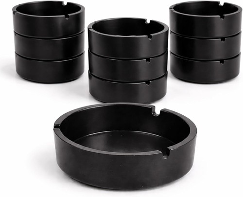 Utopia black melamine ashtray - melamine,
