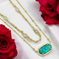 Kendra Scott Elisa Gold Multi Strand Necklace in London Blue Glass. Retail $90