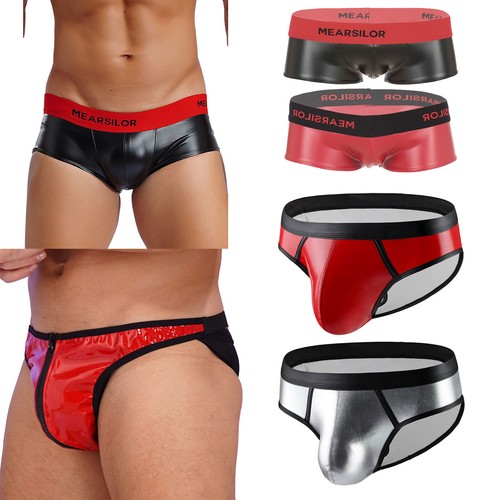 Mens leather wetlook - uk,