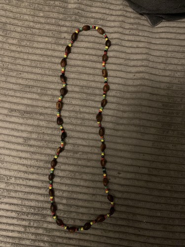 Jamaican coffee beans necklace - jamaican,