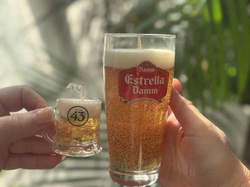 Beer candle estrella - beer,