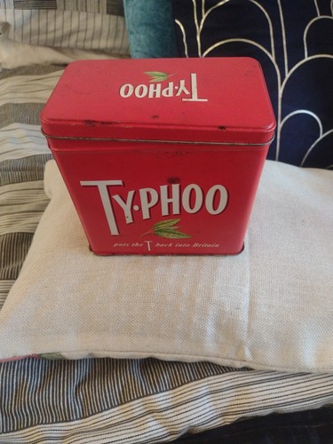 Vintage typhoo tea caddy - typhoo, tin