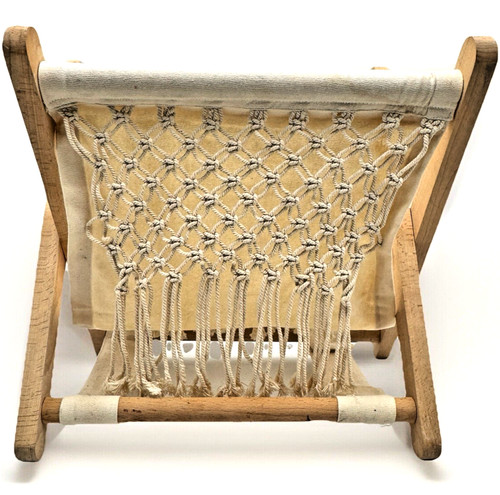 Vtg boho macrame wood - boho, magazine