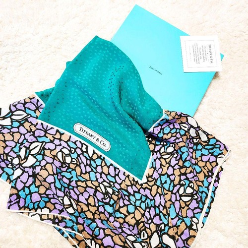 Tiffany green silk scarf - &, co.