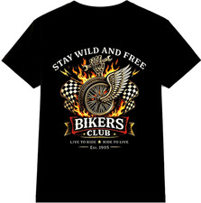 Biker shirt winged wheel - biker, t