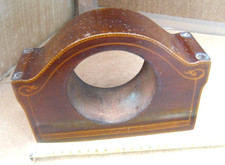 VINTAGE HARDWOOD CASE WITH INLAY DECORATION MANTEL CLOCK  CASE ONLY NO WORKINGS