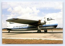 AIR EXPRESS LTD BRISTOL FREIGHTER 170 AIRLINE AIRCRAFT POSTCARD FOURCOLOUR