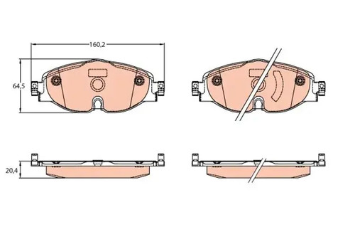 Brake pads gdb2143 trw for - gdb2143,