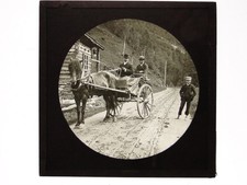Men Horse Drawn Carriage Rural
