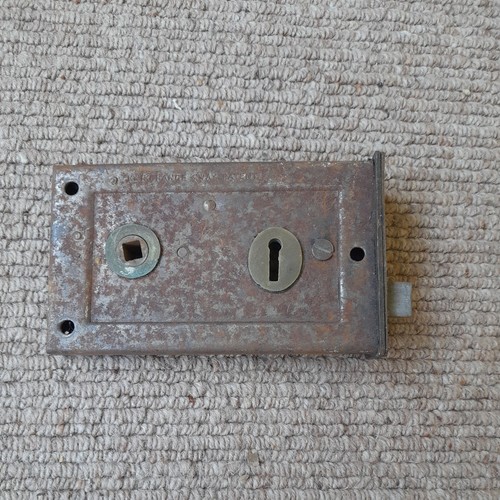 Vintage door rim lock - door,